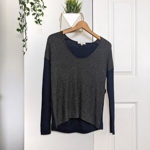 𝅺MADEWELL Kimball Pullover Dropped Shoulder Sweater Colorblock Alpaca Blend